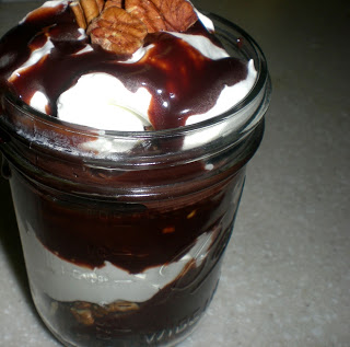 brownie dessert in a jar