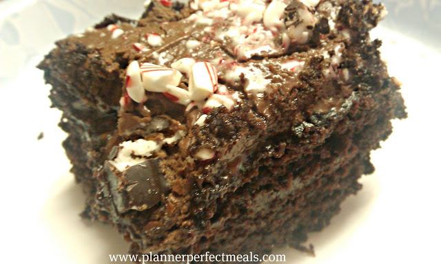 Chocolate Peppermint Poke Cake
