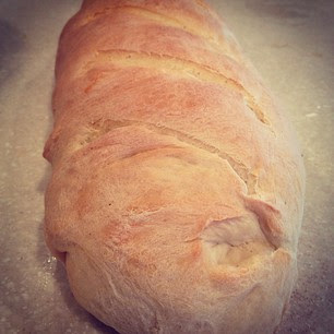 Baguette Shaped Homemade Bread