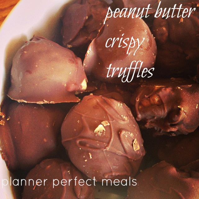 peanut butter rice crispy truffles