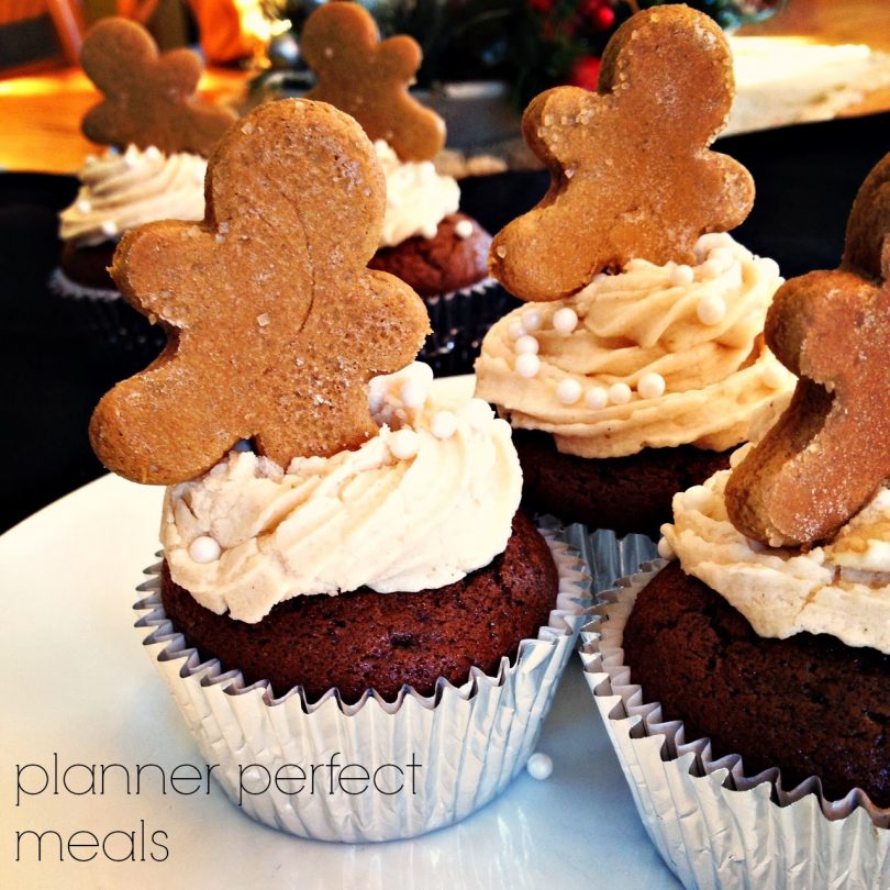 gingerbread cupcakes with brown sugar buttercream
