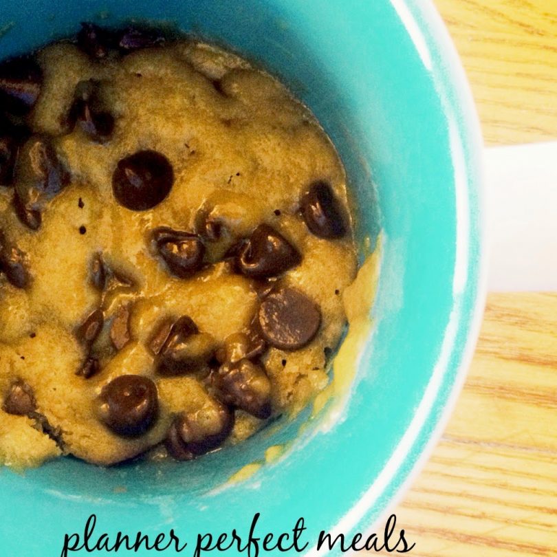 chocolate chip cookie in a mug
