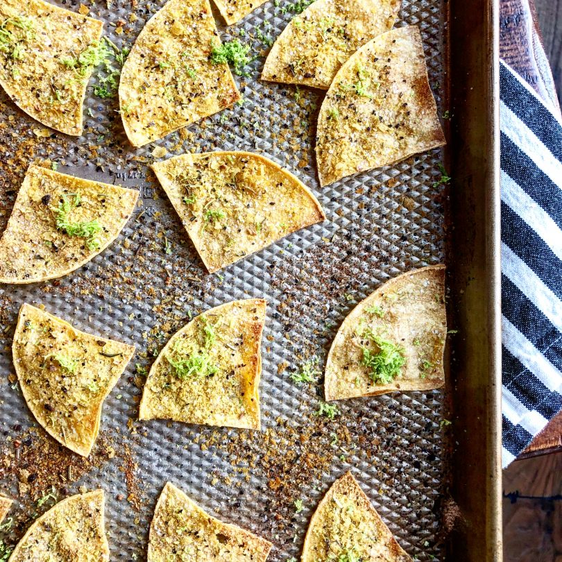 Baked Lime Corn Chips